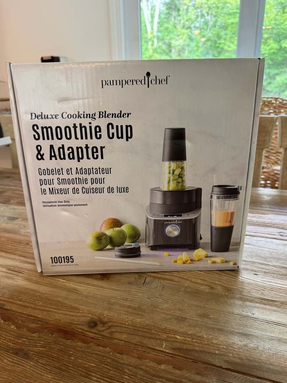 Pampered Chef Deluxe Cooking Blender Smoothie Cup & Adapter 100195